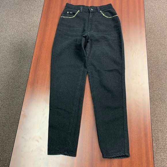 Vintage Black LEE Stretchy High Mom Tapered Jeans - Picture 4 of 9